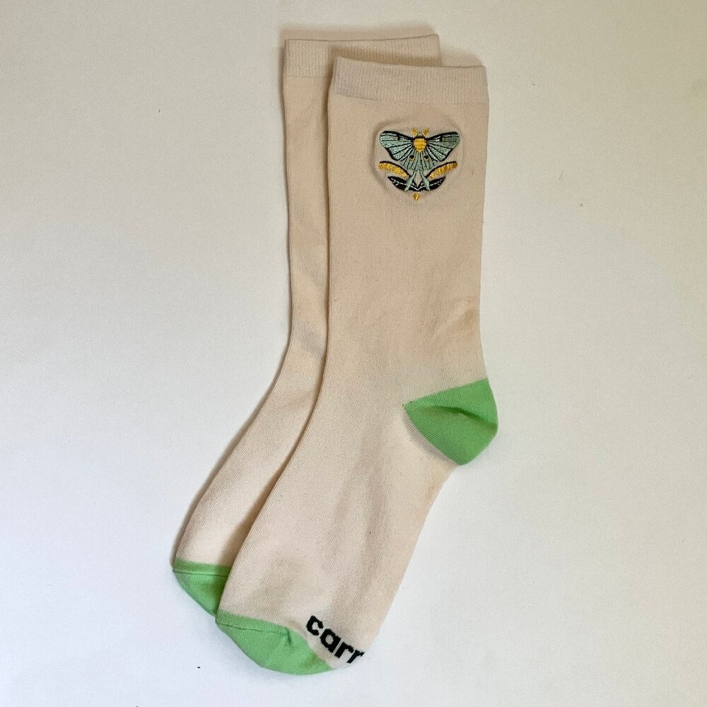 Carmico Moth Socks Embroidered S/M